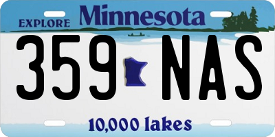 MN license plate 359NAS