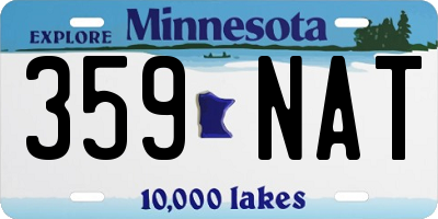 MN license plate 359NAT