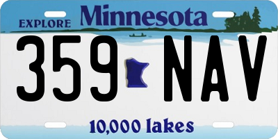 MN license plate 359NAV