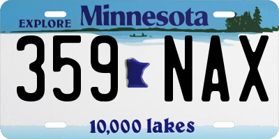 MN license plate 359NAX