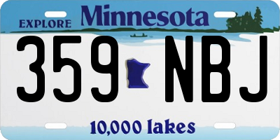 MN license plate 359NBJ
