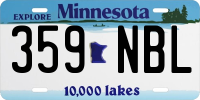 MN license plate 359NBL