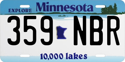 MN license plate 359NBR
