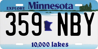 MN license plate 359NBY