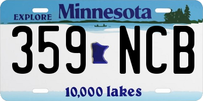 MN license plate 359NCB