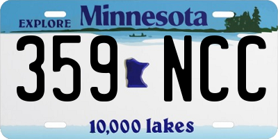 MN license plate 359NCC