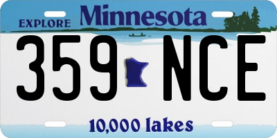 MN license plate 359NCE