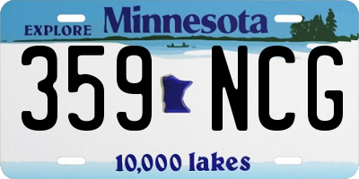 MN license plate 359NCG