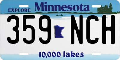MN license plate 359NCH