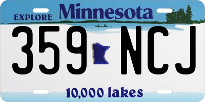 MN license plate 359NCJ