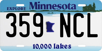 MN license plate 359NCL