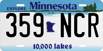 MN license plate 359NCR