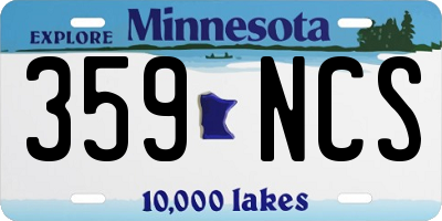 MN license plate 359NCS