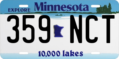 MN license plate 359NCT