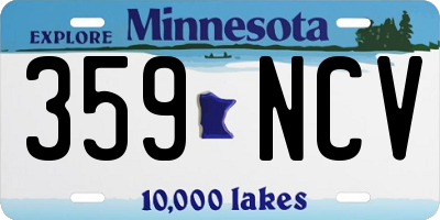 MN license plate 359NCV