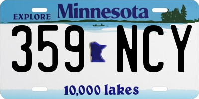 MN license plate 359NCY