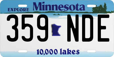 MN license plate 359NDE
