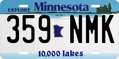 MN license plate 359NMK
