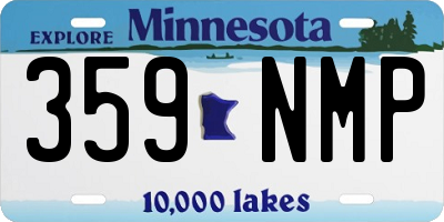 MN license plate 359NMP