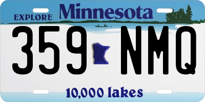 MN license plate 359NMQ