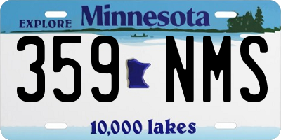 MN license plate 359NMS
