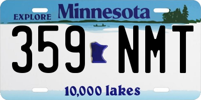 MN license plate 359NMT
