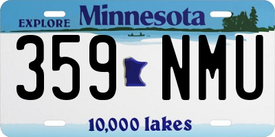 MN license plate 359NMU