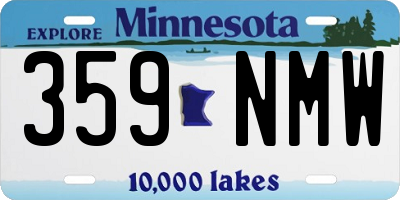 MN license plate 359NMW