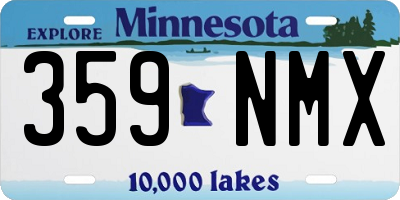 MN license plate 359NMX