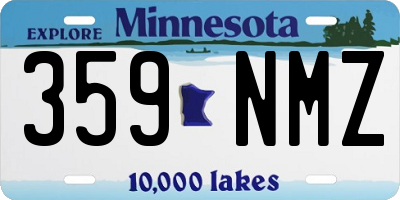 MN license plate 359NMZ