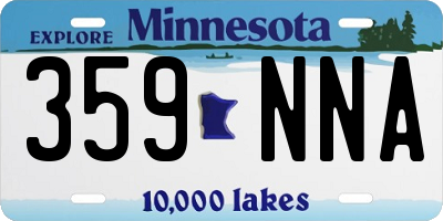 MN license plate 359NNA
