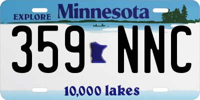 MN license plate 359NNC