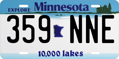 MN license plate 359NNE