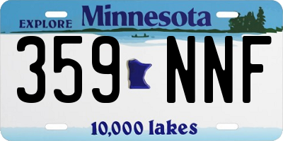 MN license plate 359NNF
