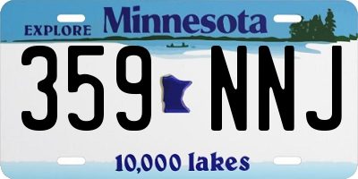 MN license plate 359NNJ