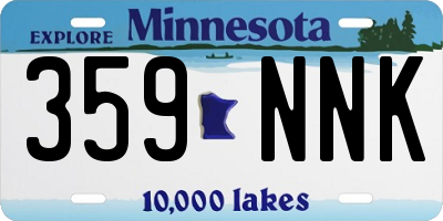 MN license plate 359NNK