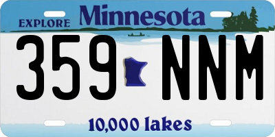 MN license plate 359NNM