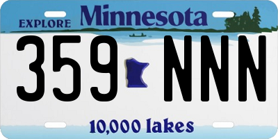 MN license plate 359NNN