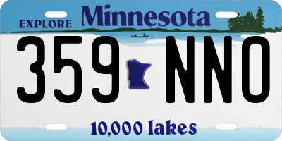 MN license plate 359NNO