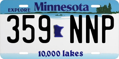 MN license plate 359NNP