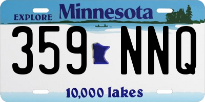 MN license plate 359NNQ