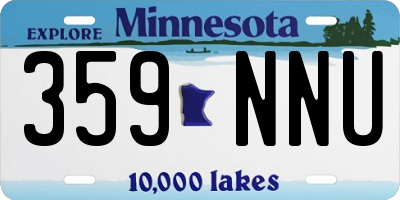 MN license plate 359NNU
