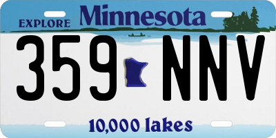 MN license plate 359NNV