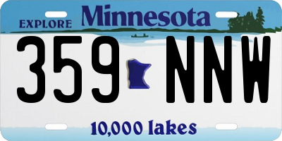 MN license plate 359NNW