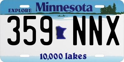 MN license plate 359NNX