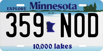 MN license plate 359NOD