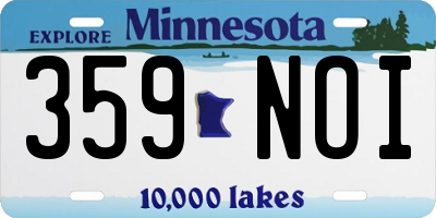 MN license plate 359NOI