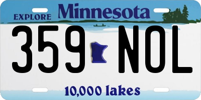 MN license plate 359NOL