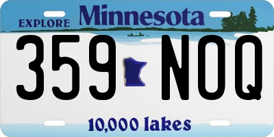 MN license plate 359NOQ