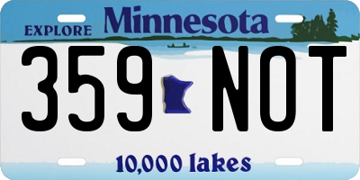 MN license plate 359NOT